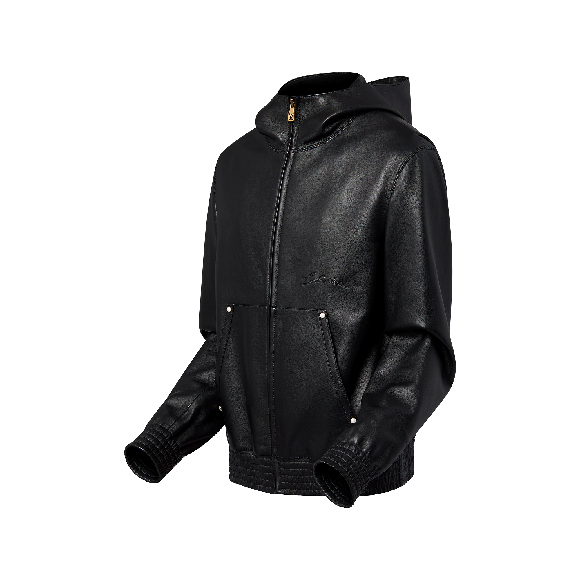 Zipped Leather Hoodie - High-End Ready-to-Wear | LOUIS VUITTON